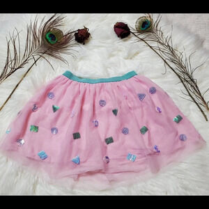 Cat & Jack Pink Sequin Shapes Tutu Skirt